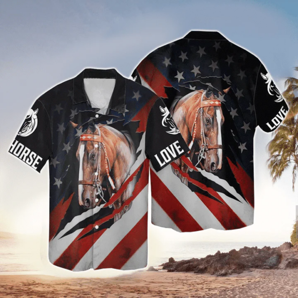 This Girl Runs On Jesus And Horse Black Brown Hawaiian Shirt  – Gift Men Women Days