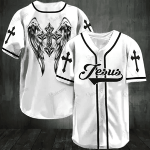 Jesus Cross Wings Baseball Jersey - Gift Men Women