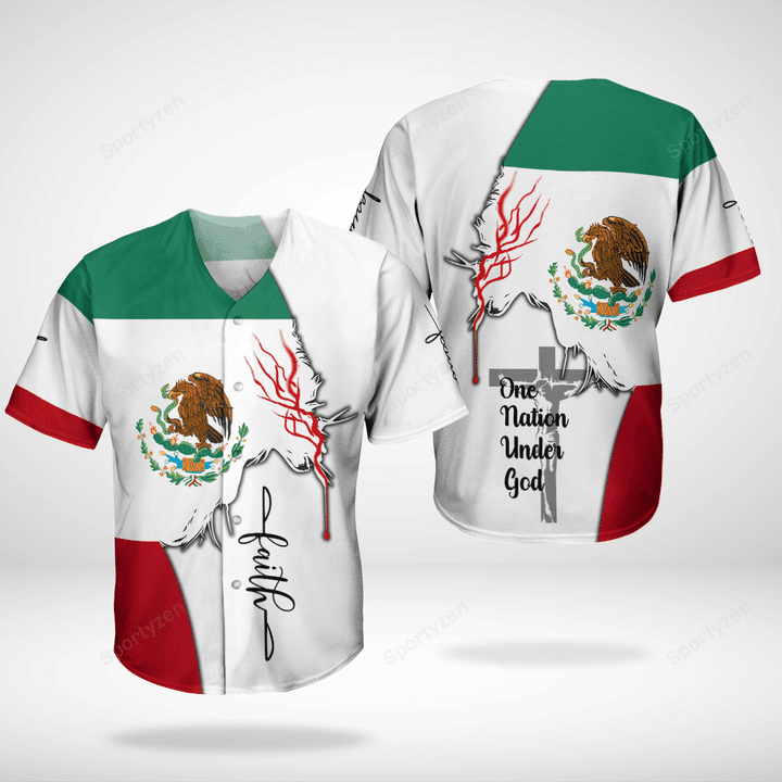 Jesus Faith Mexican Flag Baseball Jersey – Gift Men Women Jesus Faith Mexican Flag Baseball Jersey – Gift Men Women