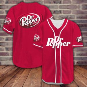 Dr Pepper Baseball Jersey: Perfect Gift for Beer & Soda Lovers!