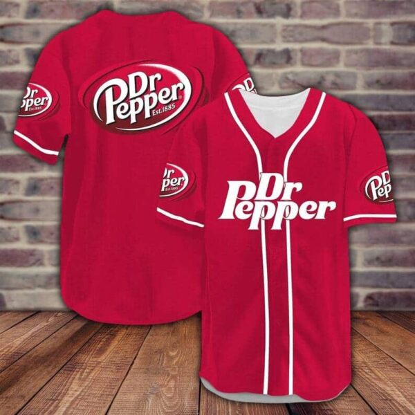 Dr Pepper Baseball Jersey: Perfect Gift for Beer & Soda Lovers!