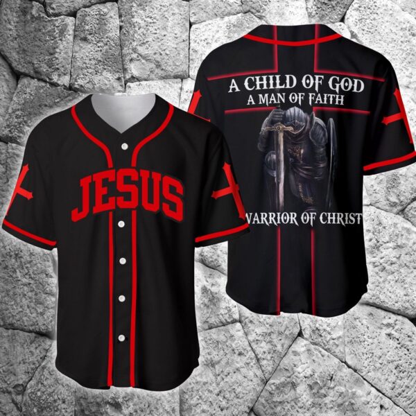 A Child Of God A Man Of Faith Jesus Baseball Jersey – Gift Men Women