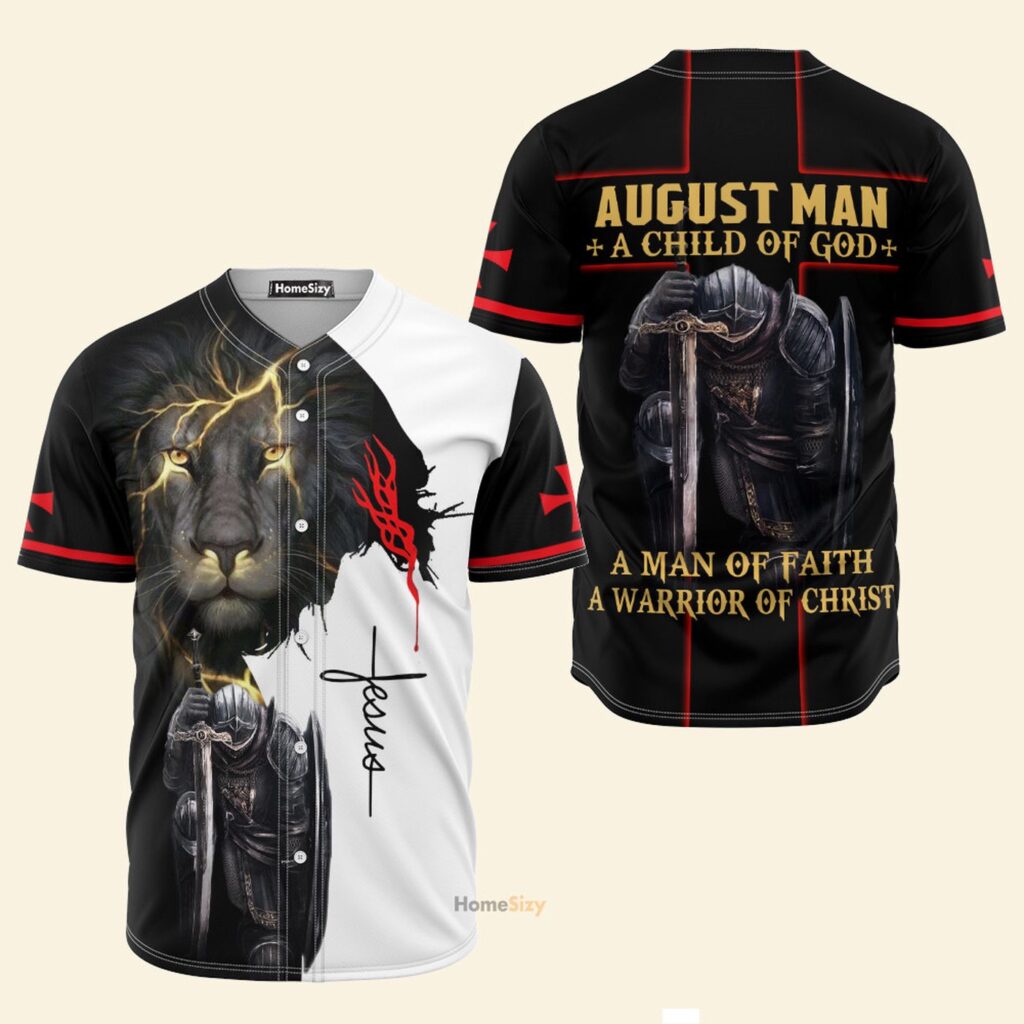 August Man A Child Of God Jesus A Warrior Of Christ Lion – Baseball Jersey – Gift Men Women August Man A Child Of God Jesus A Warrior Of Christ Lion – Baseball Jersey – Gift Men Women