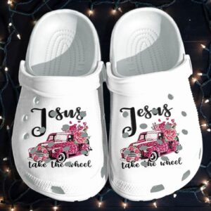 Stylish Pink Car Croc Clog Shoe - Jesus Faith Design for FriendsClog