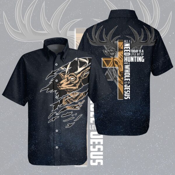 Deer Hunting Shirt Deer Hunting A Whole Lot Of Jesus Hawaiian Shirt 2025