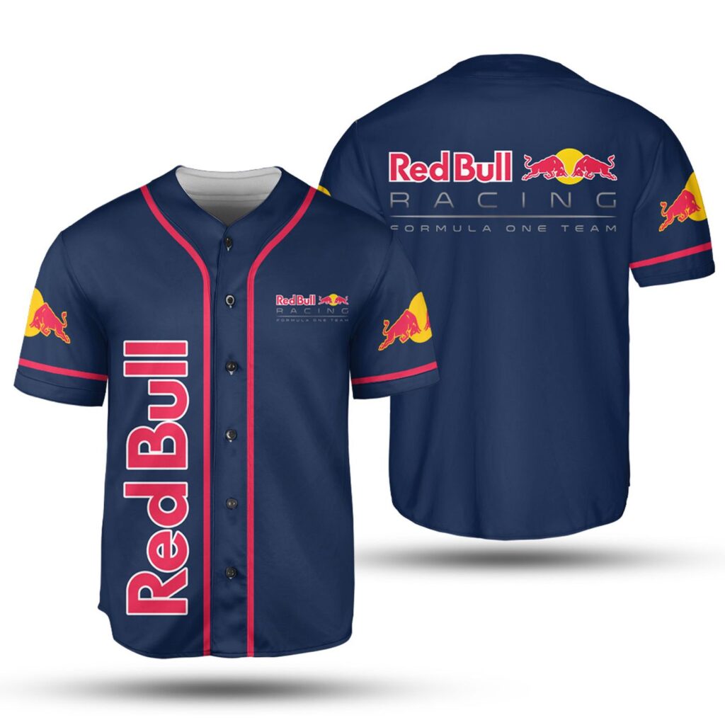 Red Bull Racing Formula One Team Baseball Jersey – Navy – Unisex Jersey Shirt Red Bull Racing Formula One Team Baseball Jersey – Navy – Unisex Jersey Shirt