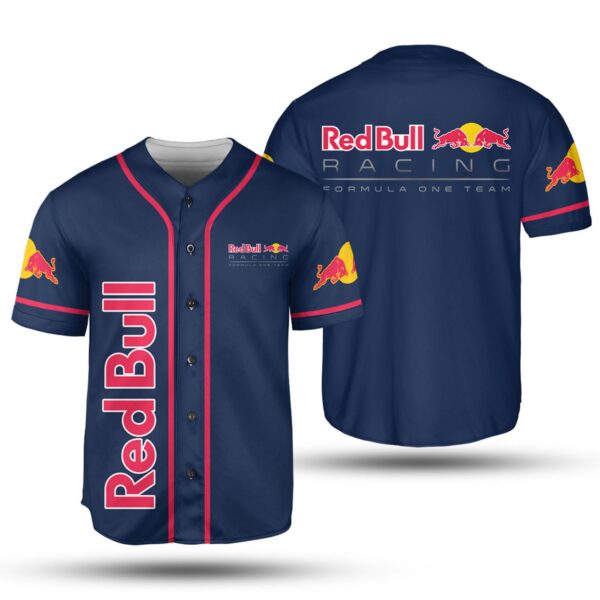 Red Bull Racing Formula One Team Baseball Jersey – Navy – Unisex Jersey Shirt
