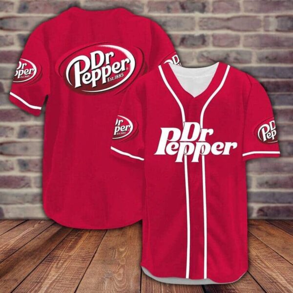 Dr Pepper Baseball Jersey: Perfect Gift for Beer & Soda Lovers!