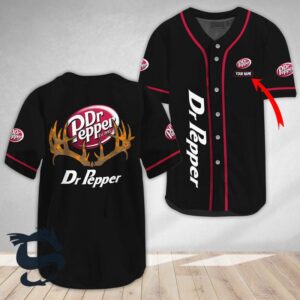Personalized Buck Horn Dr Pepper Baseball Jersey