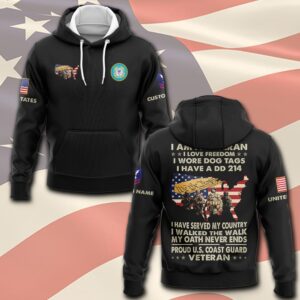 US Coast Guard, Honor, Duty, Service – Hoodie - Gift for Dad Father's Day