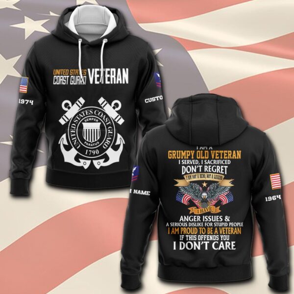 US Coast Guard, Lest We Forget – Hoodie – Gift for Dad Father’s Day