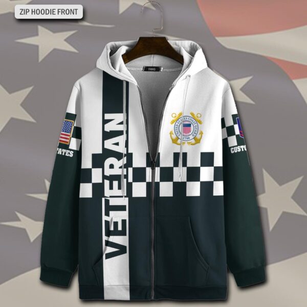 US Coast Guard, I Walked The Walk – Zip Hoodie – Gift for Dad Father’s Day