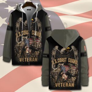 US Coast Guard, Always Ready – Zip Hoodie - Gift for Dad Father's Day