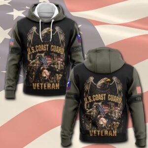 US Coast Guard, E 8 Gold – Hoodie - Gift for Dad Father's Day