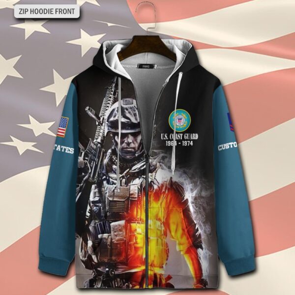 US Coast Guard, I Walked The Walk – Zip Hoodie – Gift for Dad Father’s Day