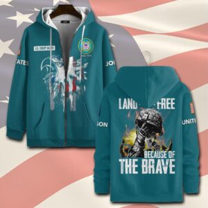 US Coast Guard, Lest We Forget – Zip Hoodie - Gift for Dad Father's Day