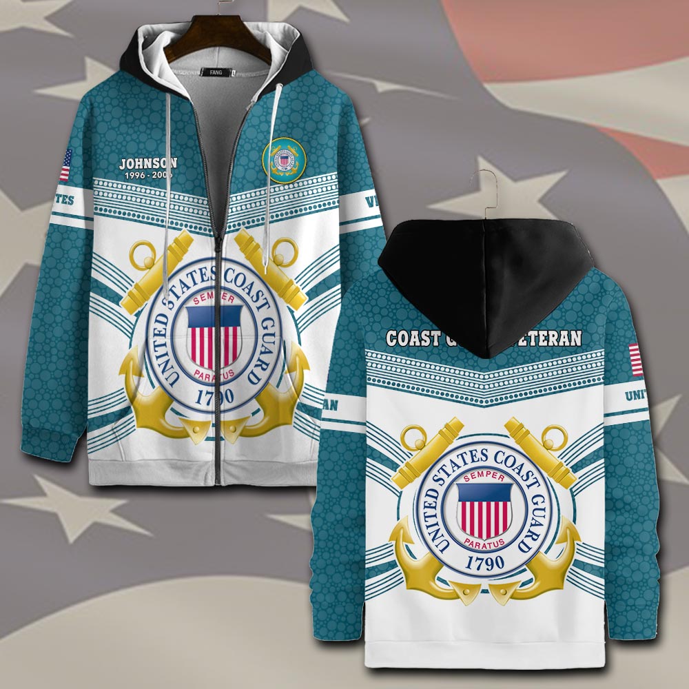US Coast Guard, E 2 Blue – Zip Hoodie – Gift for Dad Father’s Day US Coast Guard, E 2 Blue – Zip Hoodie – Gift for Dad Father’s Day