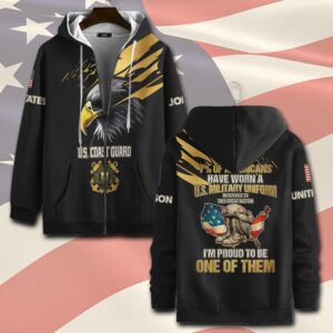 US Coast Guard, Remember – Honor – Respect – Zip Hoodie - Gift for Dad Father's Day