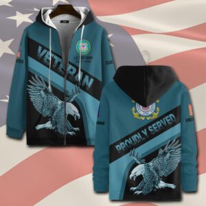 US Coast Guard, Semper Paratus – Zip Hoodie - Gift for Dad Father's Day