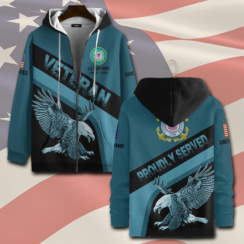 US Coast Guard, Semper Paratus – Zip Hoodie – Gift for Dad Father’s Day US Coast Guard, Semper Paratus – Zip Hoodie – Gift for Dad Father’s Day