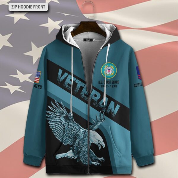 US Coast Guard, Semper Paratus – Zip Hoodie – Gift for Dad Father’s Day