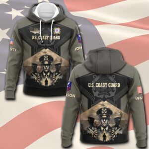US Coast Guard, Proud Veteran – Hoodie - Gift for Dad Father's Day