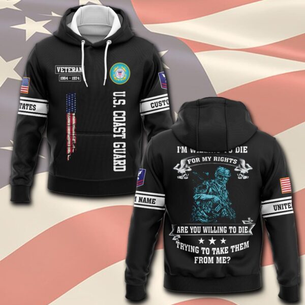 US Coast Guard, Freedom Isn’t Free – Hoodie – Gift for Dad Father’s Day