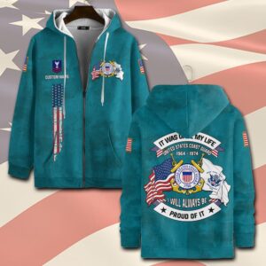 US Coast Guard, Honor The Fallen – Zip Hoodie - Gift for Dad Father's Day