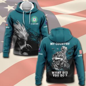 US Coast Guard, E 6 Red – Hoodie - Gift for Dad Father's Day