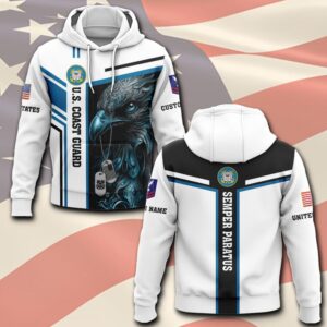US Coast Guard, E 2 Blue – Hoodie - Gift for Dad Father's Day