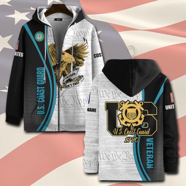 US Coast Guard, I Walked The Walk – Zip Hoodie – Gift for Dad Father’s Day
