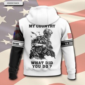US Coast Guard, E 2 White – Hoodie - Gift for Dad Father's Day 3