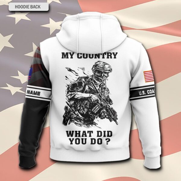 US Coast Guard, E 2 White – Hoodie – Gift for Dad Father’s Day