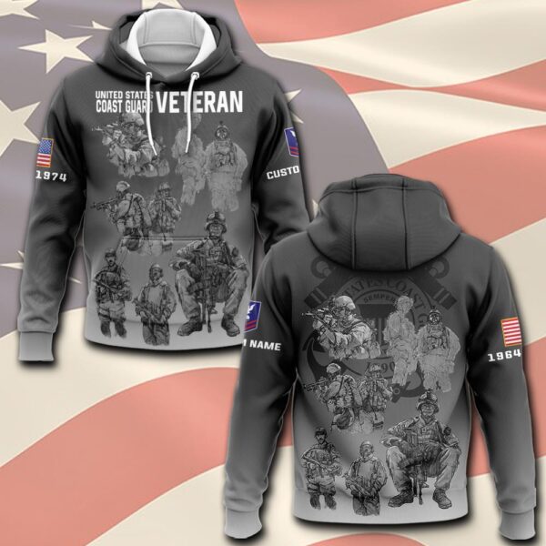 US Coast Guard, Honor The Fallen – Hoodie – Gift for Dad Father’s Day