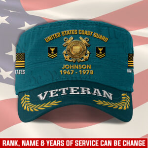 US Coast Guard, E 3 Blue – Military Cap Gift for Men Dad Fathers