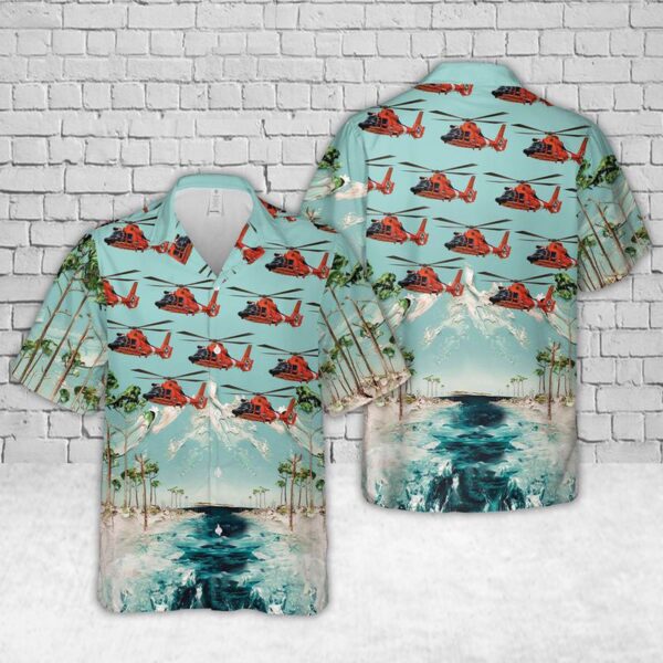 Airbus MH-65 Dolphin US Coast Guard Hawaiian Shirt – Gift for Dad Father’s Day