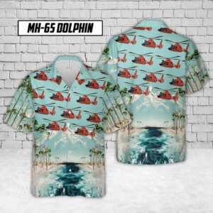 Airbus MH-65 Dolphin US Coast Guard Hawaiian Shirt - Gift for Dad Father's Day