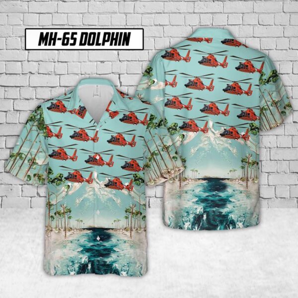 Airbus MH-65 Dolphin US Coast Guard Hawaiian Shirt – Gift for Dad Father’s Day