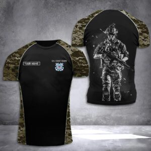 Customized US Coast Guard Camo Shirt USCG Proud Military T-Shirt Coast Guard Gifts - Gift for Dad Father's Day