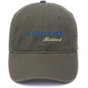 Embroidery Hat Cotton Embroidered Casual Men's Baseball Cap for US Coast Guard Retired Gift for Men Dad Fathers 1