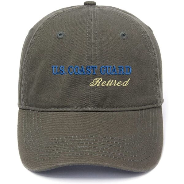 Embroidery Hat Cotton Embroidered Casual Men’s Baseball Cap for US Coast Guard Retired Gift for Men Dad Fathers