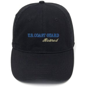 Embroidery Hat Cotton Embroidered Casual Men's Baseball Cap for US Coast Guard Retired Gift for Men Dad Fathers