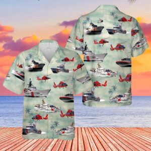 NLSI1705BC04 US Coast Guard Hawaiian Shirt - Gift for Dad Father's Day