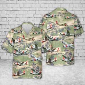 NLSI2206BC02 US Coast Guard HC-130 Hercules Hawaiian Shirt - Gift for Dad Father's Day