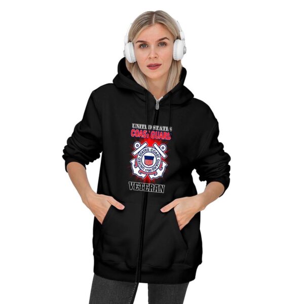 United States Coast Guard Veteran – Us Coast Guard Veteran – Zip Hoodies – Gift for Dad Father’s Day
