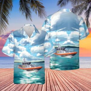 US Coast Guard 45-foot (14 m) Response Boat Medium (RB-M) Hawaiian Shirt - Gift for Dad Father's Day