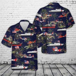 US Coast Guard, 4th Of July Hawaiian Shirt - Gift for Dad Father's Day