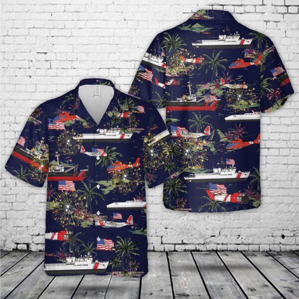 US Coast Guard, 4th Of July Hawaiian Shirt – Gift for Dad Father’s Day