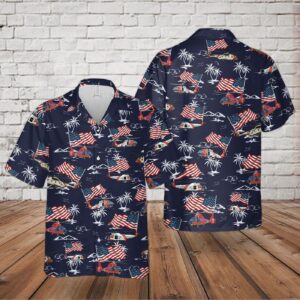 US Coast Guard 4th Of July Hawaiian Shirt - Gift for Dad Father's Day