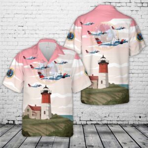 US Coast Guard Air Station Cape Cod HC-144 Ocean Sentry Hawaiian Shirt - Gift for Dad Father's Day